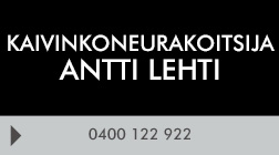 Kaivinkoneurakoitsija Antti Lehti logo